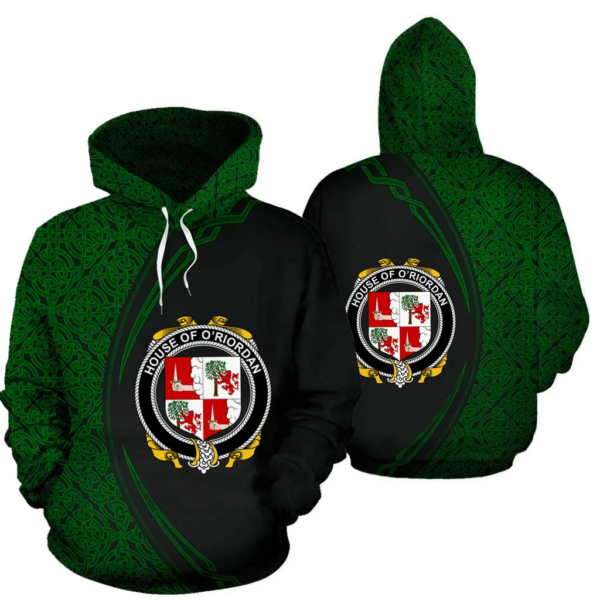 Ireland Hoodie - House of O'RIORDAN Irish Family Crest Hoodie - Celtic Circle Style