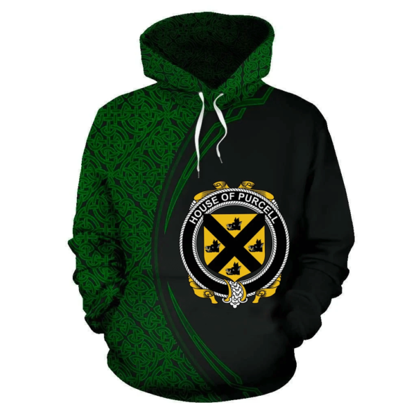 Ireland Hoodie - House of PURCELL Irish Family Crest Hoodie - Celtic Circle Style - Image 2