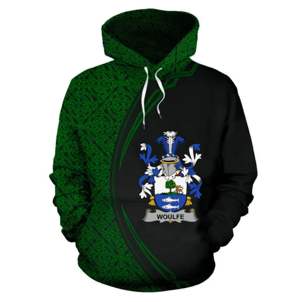 Ireland Hoodie - Woulfe Irish Family Crest Hoodie - Celtic Circle Style - Image 2