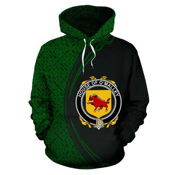 Ireland Hoodie - House of O'MALLEY Irish Family Crest Hoodie - Celtic Circle Style - Image 2