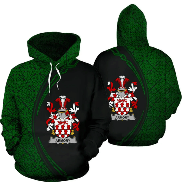 Ireland Hoodie - Armory Irish Family Crest Hoodie - Celtic Circle Style