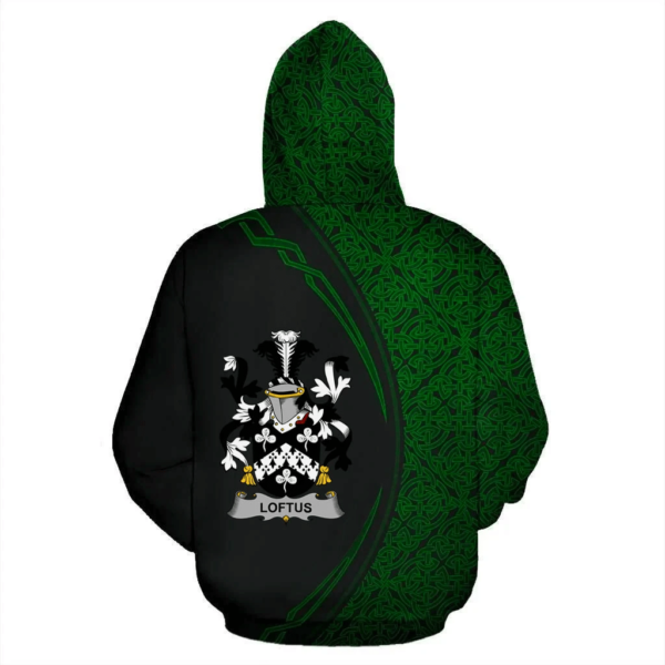 Ireland Hoodie - Loftus Irish Family Crest Hoodie - Celtic Circle Style - Image 3