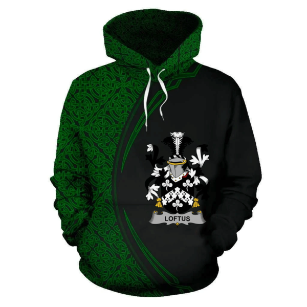 Ireland Hoodie - Loftus Irish Family Crest Hoodie - Celtic Circle Style - Image 2