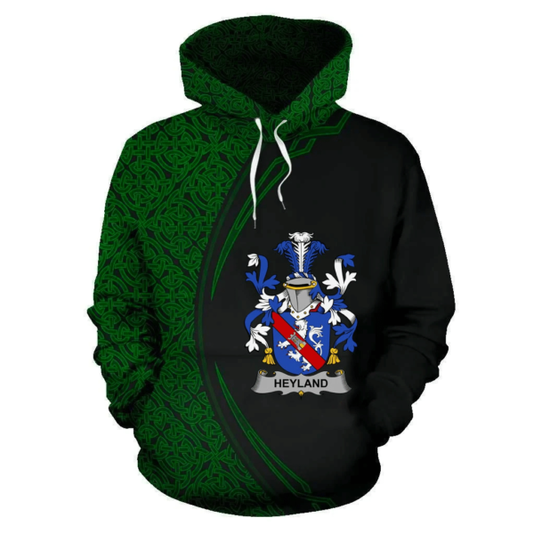 Ireland Hoodie - Heyland Irish Family Crest Hoodie - Celtic Circle Style - Image 2