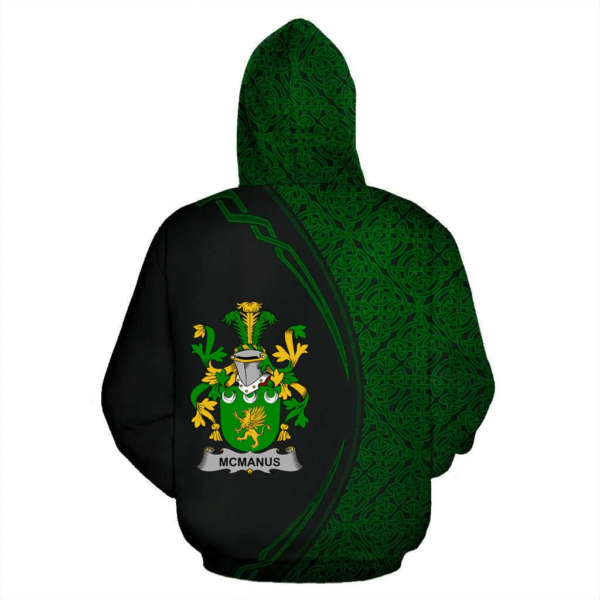 Ireland Hoodie - McManus Irish Family Crest Hoodie - Celtic Circle Style - Image 3