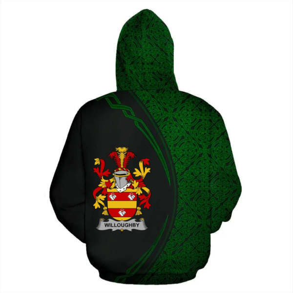 Ireland Hoodie - Willoughby Irish Family Crest Hoodie - Celtic Circle Style - Image 3