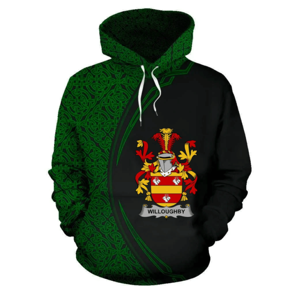 Ireland Hoodie - Willoughby Irish Family Crest Hoodie - Celtic Circle Style - Image 2