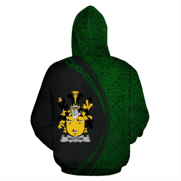 Ireland Hoodie - Wotton Irish Family Crest Hoodie - Celtic Circle Style - Image 3