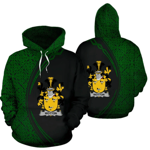 Ireland Hoodie - Wotton Irish Family Crest Hoodie - Celtic Circle Style