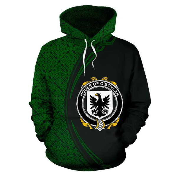 Ireland Hoodie - House of O'BOYLAND Irish Family Crest Hoodie - Celtic Circle Style - Image 2