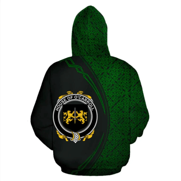 Ireland Hoodie - House of O'CARROLL Irish Family Crest Hoodie - Celtic Circle Style - Image 3