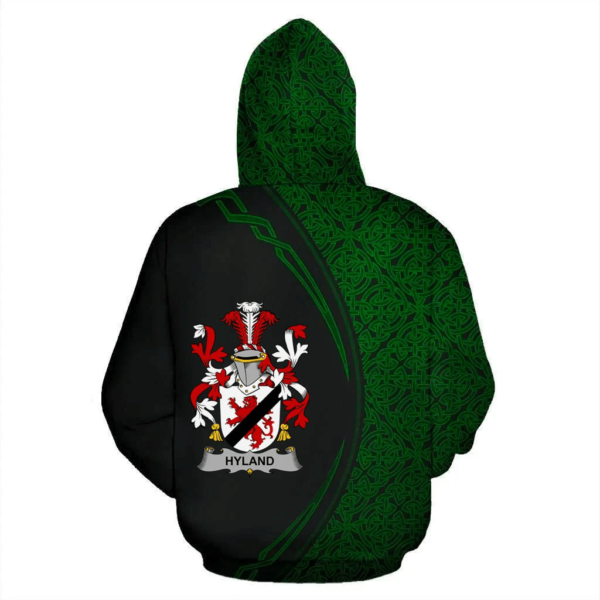 Ireland Hoodie - Hyland or O'Hyland Irish Family Crest Hoodie - Celtic Circle Style - Image 3