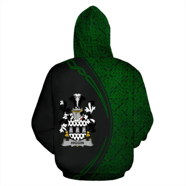 Ireland Hoodie - Higgin or O'Higgin Irish Family Crest Hoodie - Celtic Circle Style - Image 3