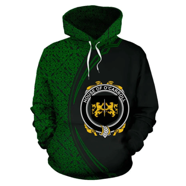 Ireland Hoodie - House of O'CARROLL Irish Family Crest Hoodie - Celtic Circle Style - Image 2