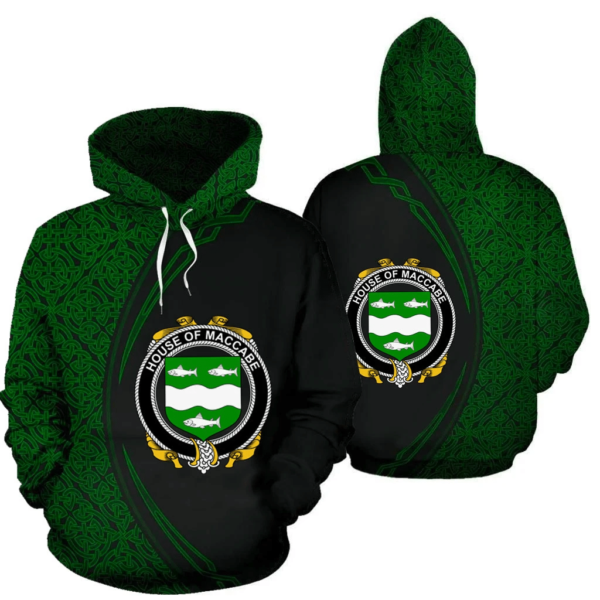 Ireland Hoodie - House of MACCABE Irish Family Crest Hoodie - Celtic Circle Style