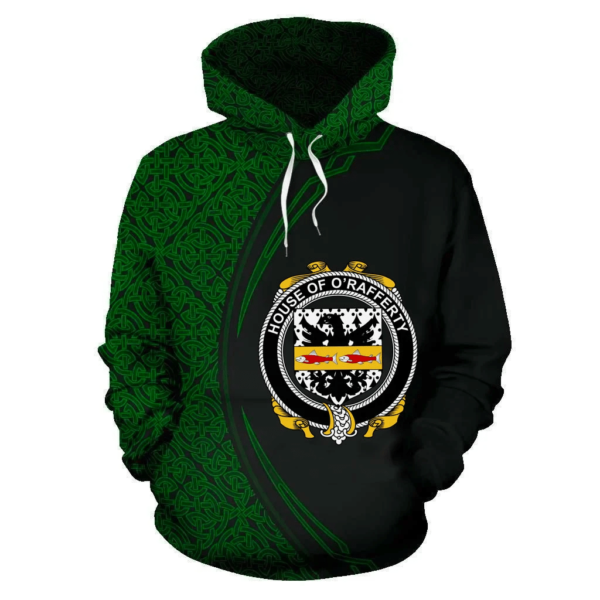 Ireland Hoodie - House of O'RAFFERTY Irish Family Crest Hoodie - Celtic Circle Style - Image 2