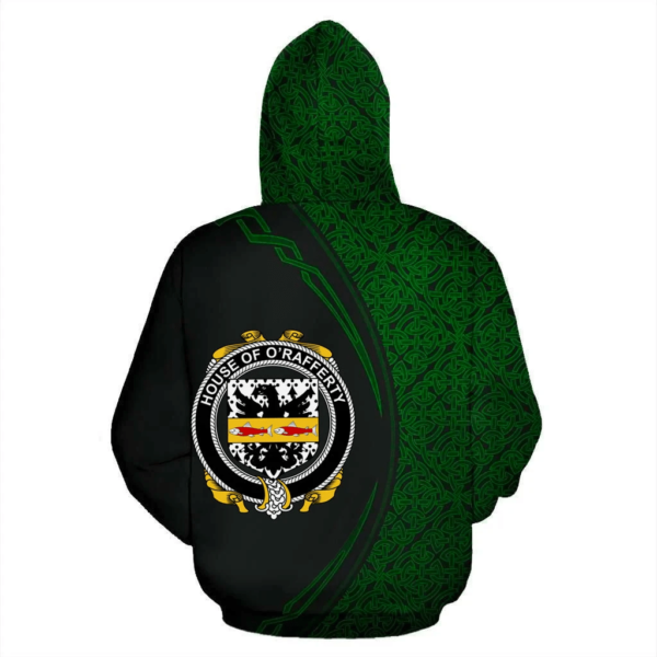 Ireland Hoodie - House of O'RAFFERTY Irish Family Crest Hoodie - Celtic Circle Style - Image 3