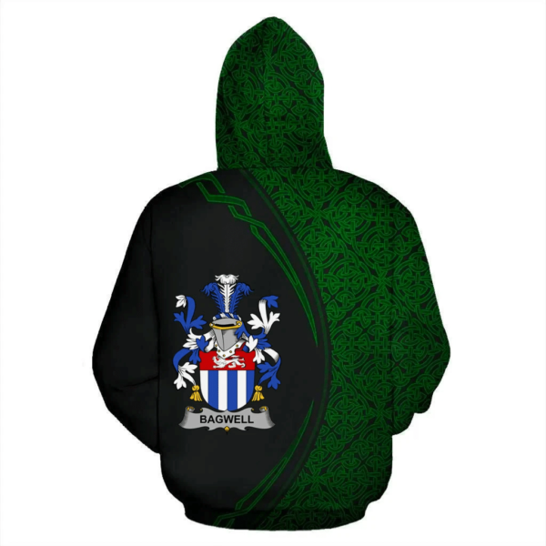 Ireland Hoodie - Bagwell Irish Family Crest Hoodie - Celtic Circle Style - Image 3