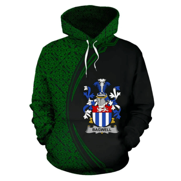 Ireland Hoodie - Bagwell Irish Family Crest Hoodie - Celtic Circle Style - Image 2