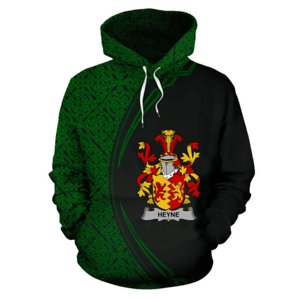 Ireland Hoodie - Heyne or O'Heyne Irish Family Crest Hoodie - Celtic Circle Style - Image 2