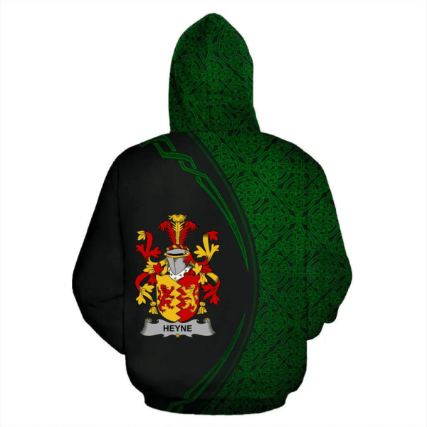 Ireland Hoodie - Heyne or O'Heyne Irish Family Crest Hoodie - Celtic Circle Style - Image 3