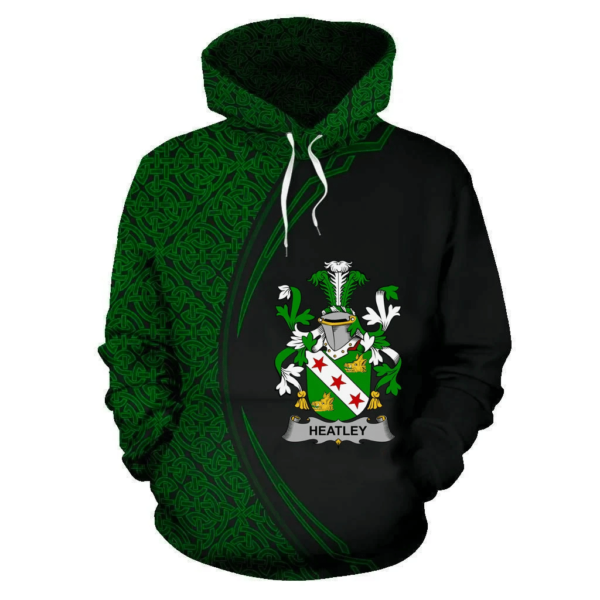 Ireland Hoodie - Heatley Irish Family Crest Hoodie - Celtic Circle Style - Image 2