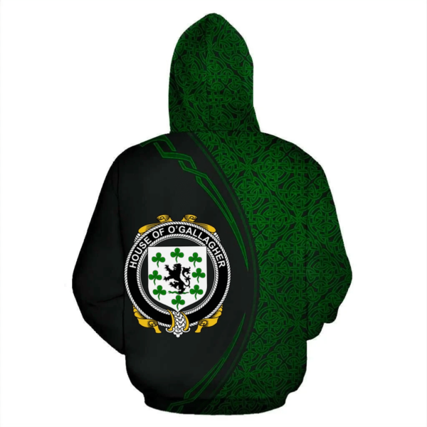 Ireland Hoodie - House of O'GALLAGHER Irish Family Crest Hoodie - Celtic Circle Style - Image 3