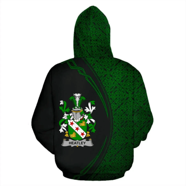 Ireland Hoodie - Heatley Irish Family Crest Hoodie - Celtic Circle Style - Image 3