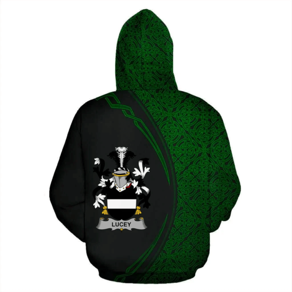 Ireland Hoodie - Lucey or O'Lucy Irish Family Crest Hoodie - Celtic Circle Style - Image 3