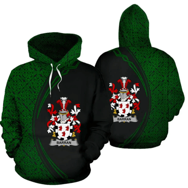 Ireland Hoodie - Barran Irish Family Crest Hoodie - Celtic Circle Style