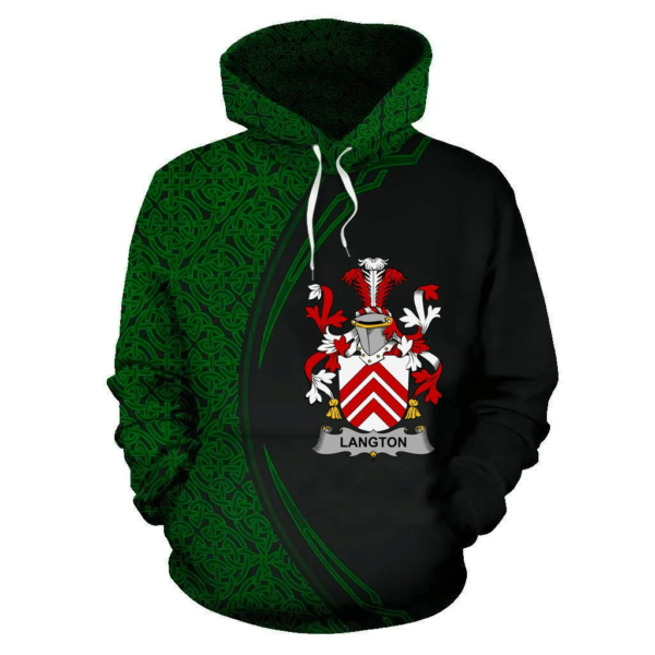 Ireland Hoodie - Langton Irish Family Crest Hoodie - Celtic Circle Style - Image 2