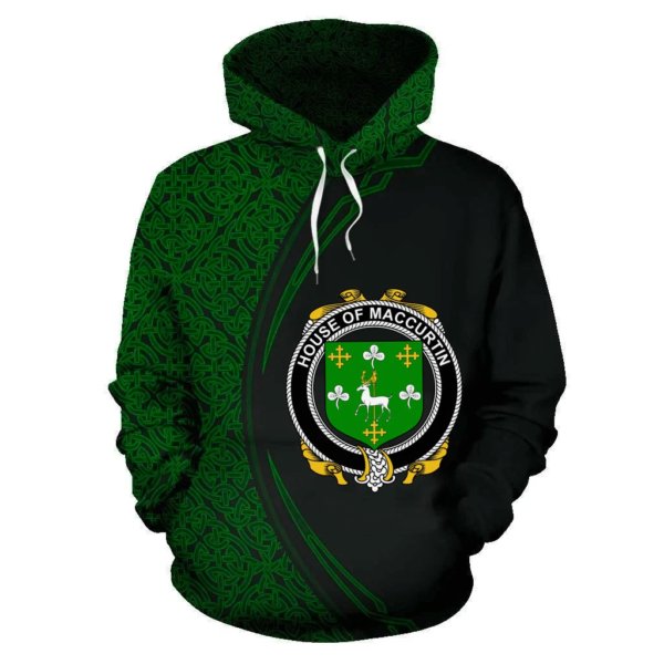 Ireland Hoodie - House of MACCURTIN Irish Family Crest Hoodie - Celtic Circle Style - Image 2