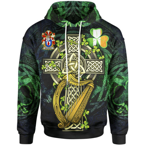 Ireland Hoodie - Mulrony or O'Mulroney Ireland with Celtic Cross