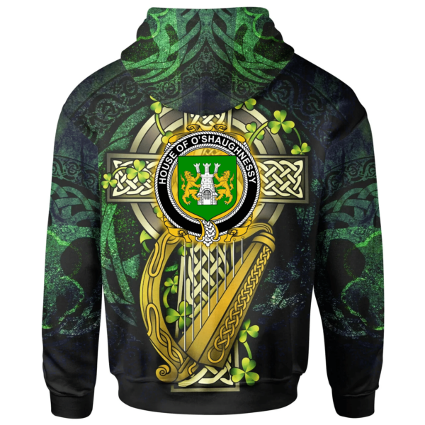 Ireland Hoodie - House of O'SHAUGNESSY Ireland with Celtic Cross - Image 2