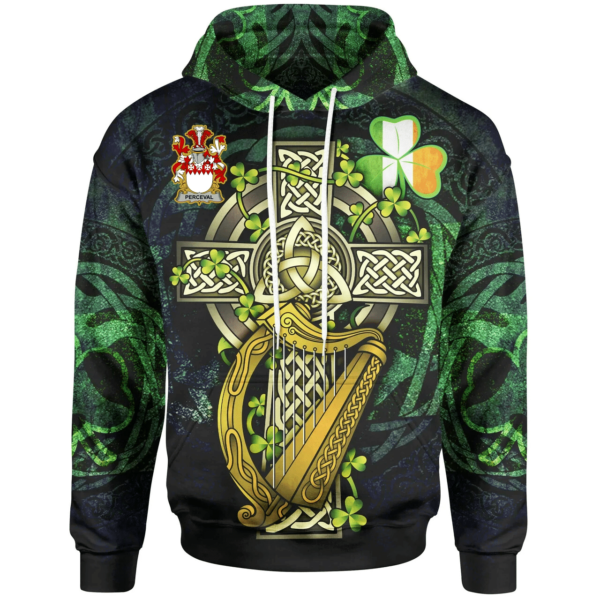 Ireland Hoodie - Perceval Ireland with Celtic Cross