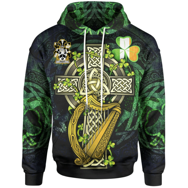 Ireland Hoodie - Pratt Ireland with Celtic Cross