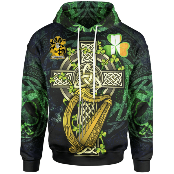 Ireland Hoodie - Lombard Ireland with Celtic Cross