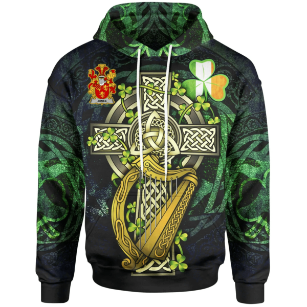 Ireland Hoodie - Jones Ireland with Celtic Cross