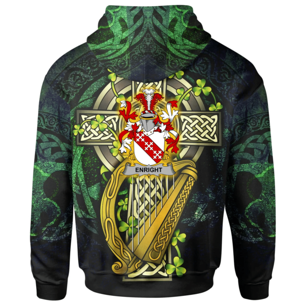 Ireland Hoodie - Enright Ireland with Celtic Cross - Image 2