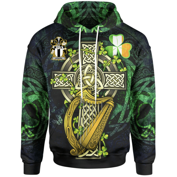 Ireland Hoodie - Erskine Ireland with Celtic Cross