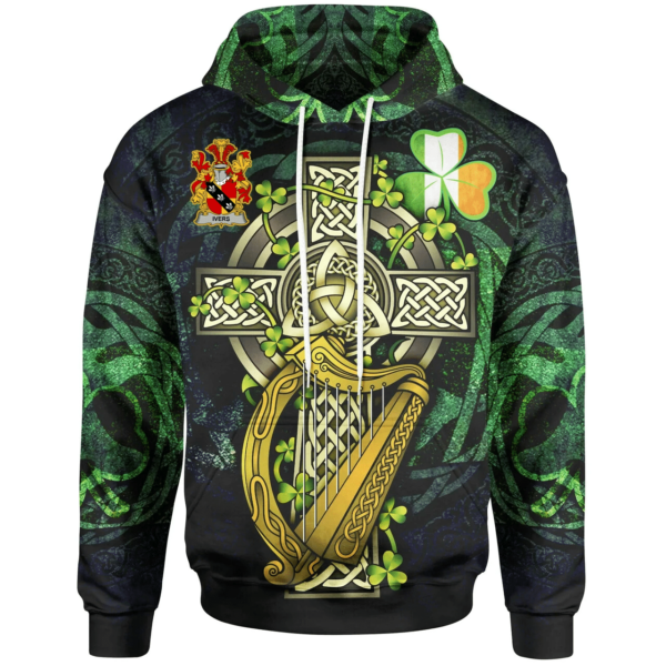 Ireland Hoodie - Ivers Ireland with Celtic Cross