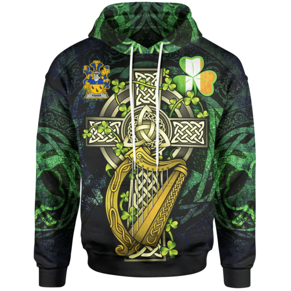 Ireland Hoodie - Fisher Ireland with Celtic Cross