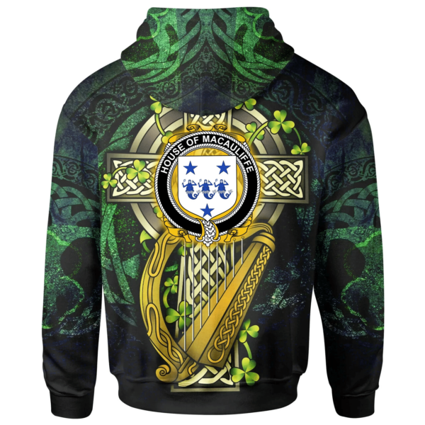 Ireland Hoodie - House of MACAULIFFE Ireland with Celtic Cross - Image 2