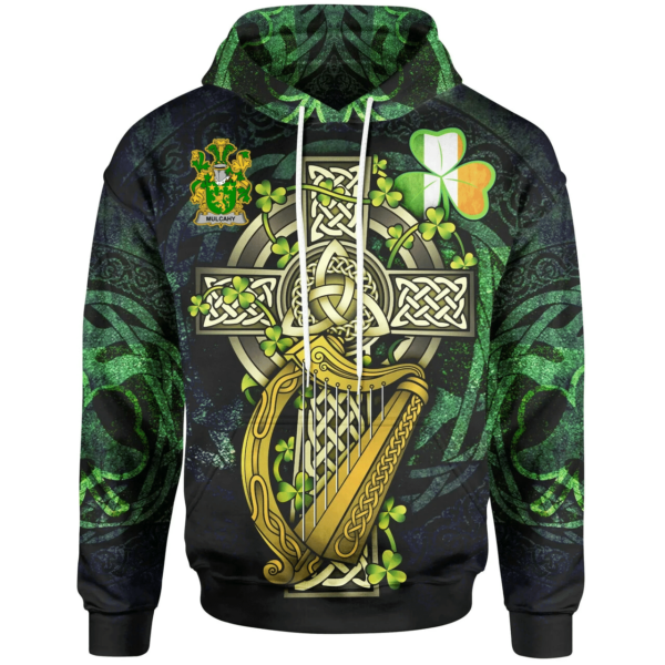 Ireland Hoodie - Mulcahy or O'Mulcahy Ireland with Celtic Cross