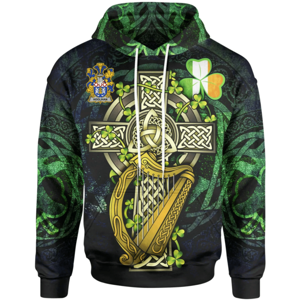 Ireland Hoodie - Hoolihan or O'Holohan Ireland with Celtic Cross