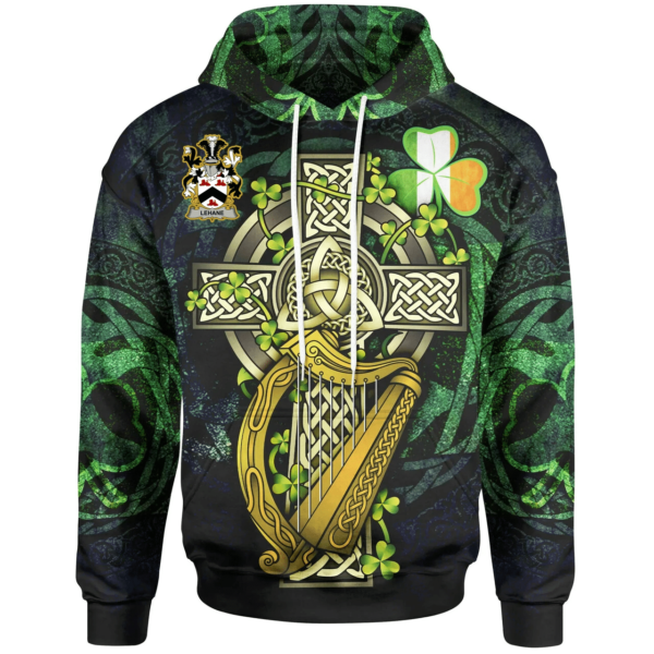 Ireland Hoodie - Lehane or O'Lehane Ireland with Celtic Cross