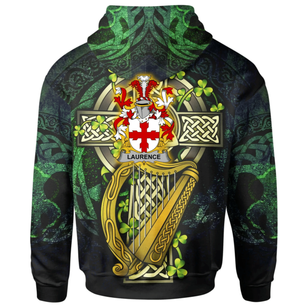 Ireland Hoodie - Laurence Ireland with Celtic Cross - Image 2