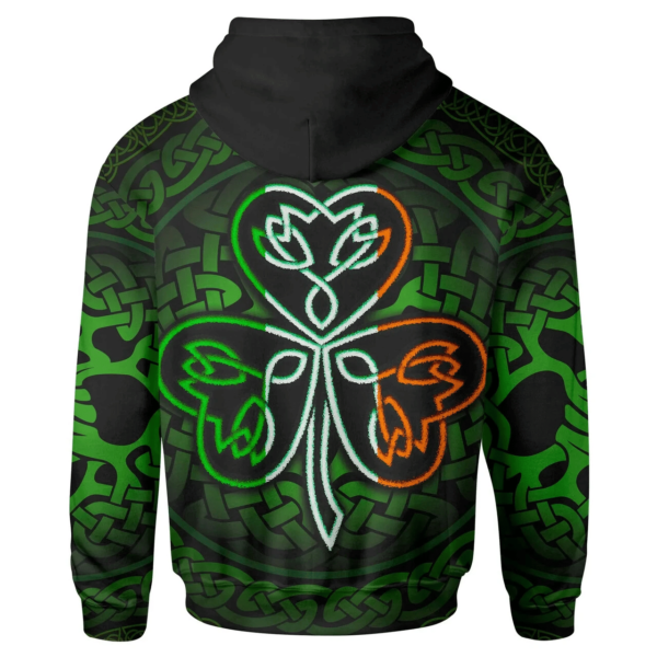 Ireland Hoodie - Looney or O'Lunney Irish Celtic Shamrock - Image 2