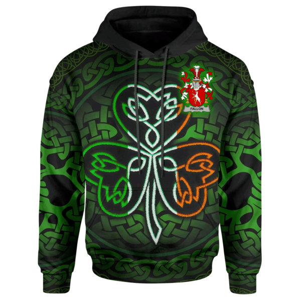 Ireland Hoodie - Fallon or O'Fallon Irish Celtic Shamrock