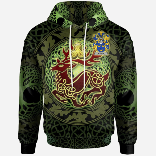 Ireland Hoodie - Ryder Irish Family Crest Hoodie - The God of the Forest